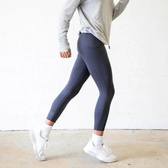 PEACE LOVE WORLD Crop Ruched Waist Leggings 1XP - Picture 10 of 10